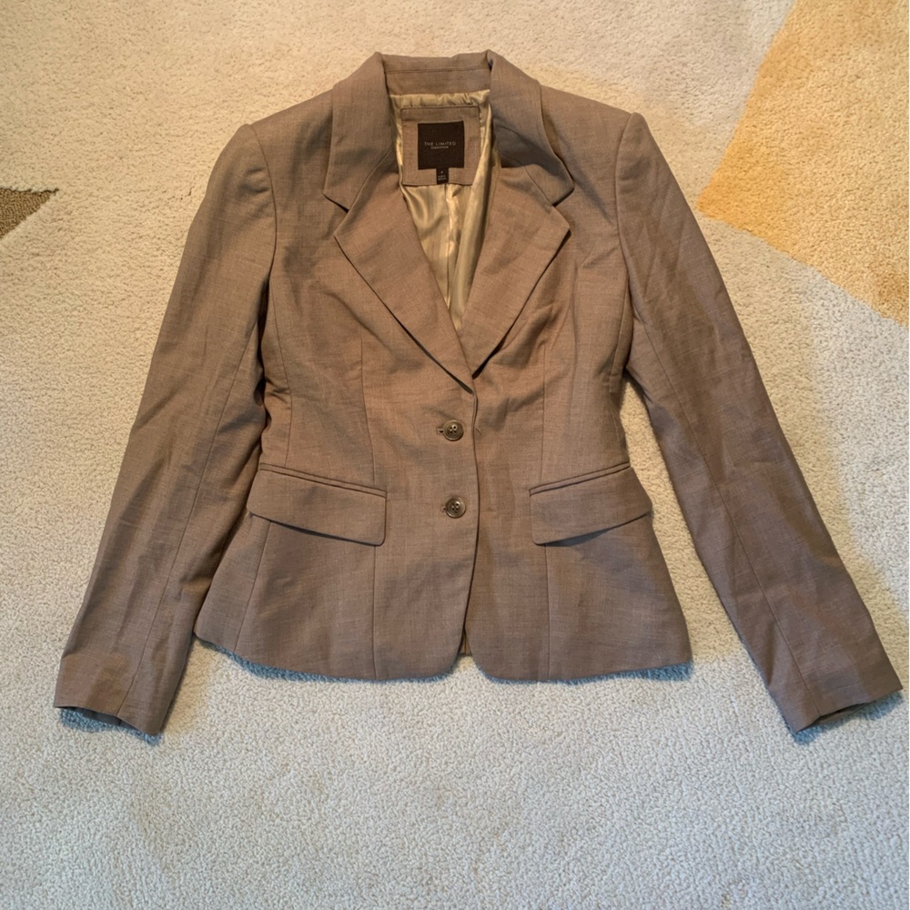 The Limited Brown Blazer Suit Set